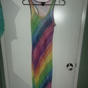 Love Purple and Green Mesh Top